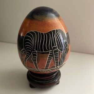 Handcarved Alabaster Egg!